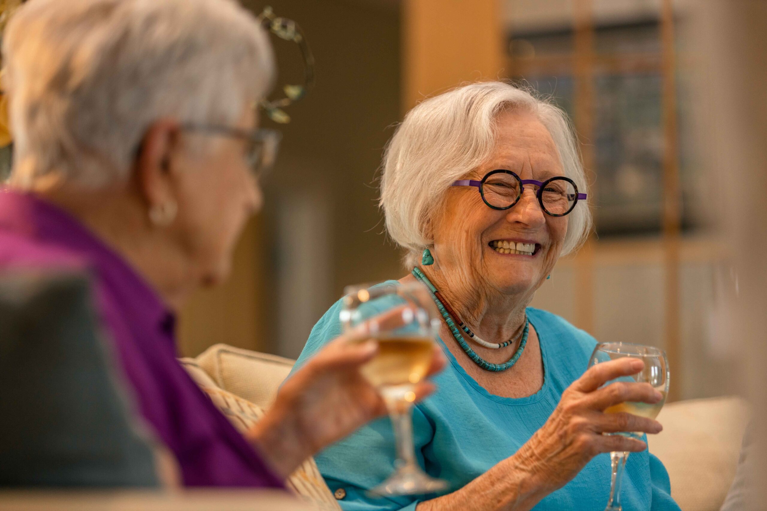 Woman Enjoying her Time with her Friends